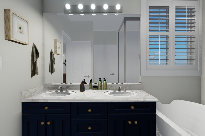 House Design - Interior - Master Bathroom 1 for Traditional House Plan #1060-67 - 3 bed, 2 bath