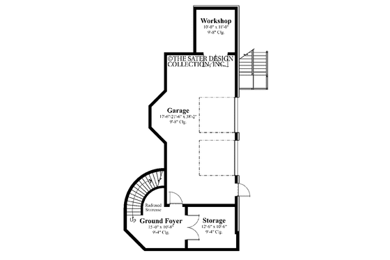 Floor Plan - Lower Floor for Victorian House Plan #930-166 - 4 bed, 3.5 bath