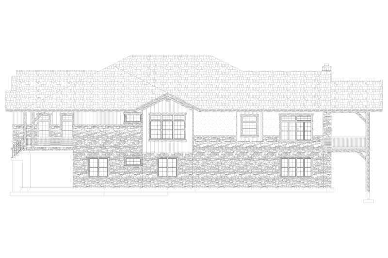 House Blueprint - Exterior - Other Elevation 1 for Traditional House Plan #1060-474 - 2 bed, 2 bath