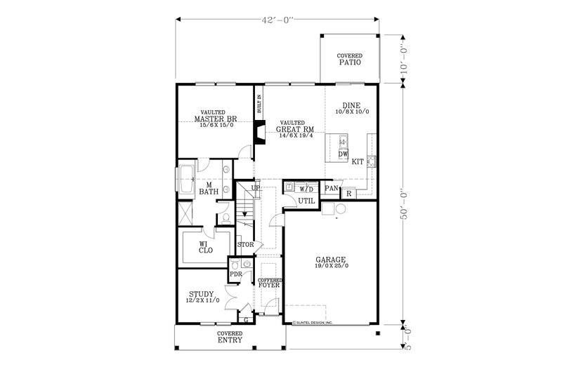 Dream House Plan - Floor Plan - Main Floor for Craftsman House Plan #53-701 - 6 bed, 2.5 bath