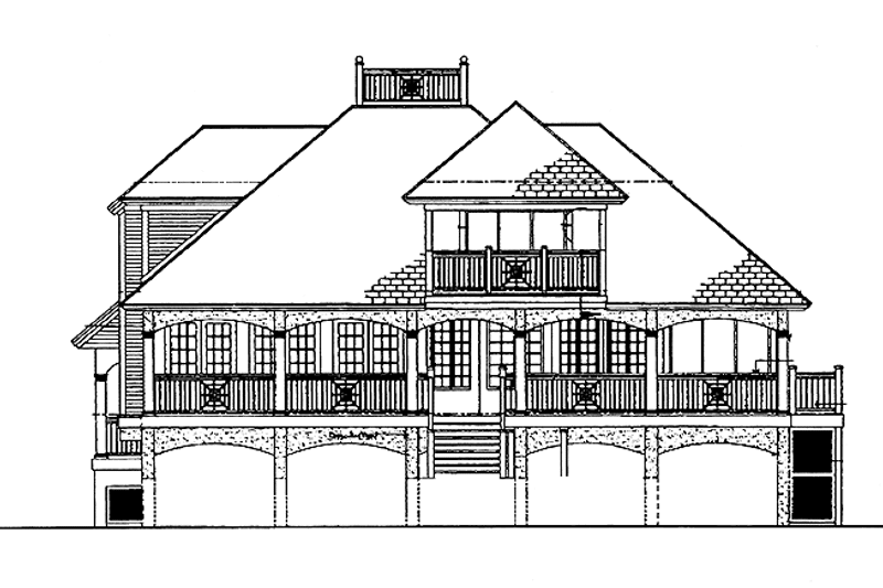 House Design - Exterior - Rear Elevation for Country House Plan #930-111 - 3 bed, 3.5 bath