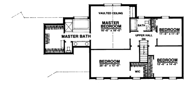 Home Plan - Classical Floor Plan - Upper Floor Plan #1016-24