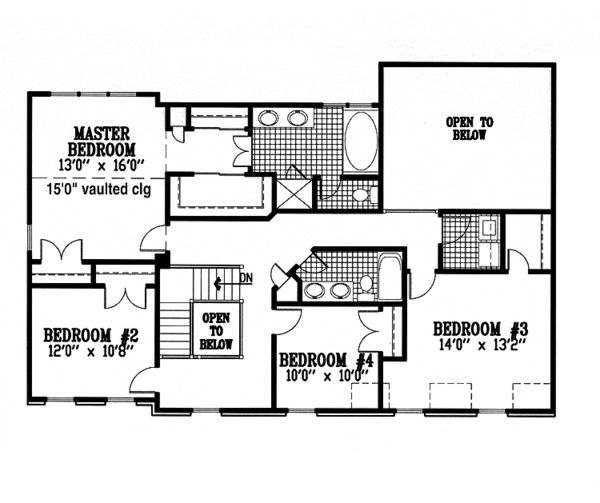 House Plan Design - Colonial Floor Plan - Upper Floor Plan #953-31