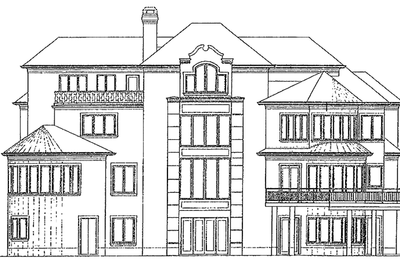 Dream House Plan - Exterior - Rear Elevation for Mediterranean House Plan #453-202 - 5 bed, 5.5 bath