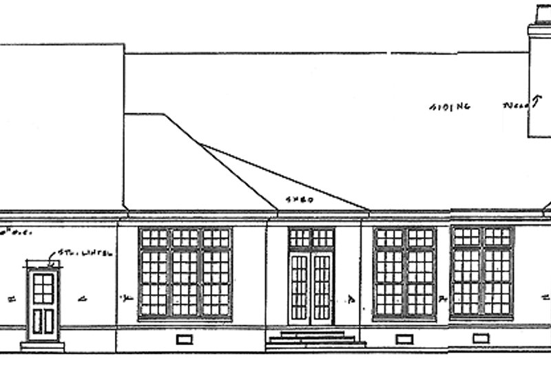 Dream House Plan - Exterior - Rear Elevation for Ranch House Plan #952-223 - 4 bed, 2.5 bath