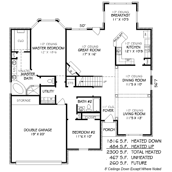 Traditional Floor Plan - Main Floor Plan #424-84