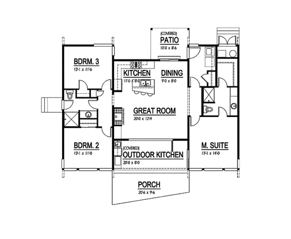 Home Plan - Floor Plan - Main Floor Plan #569-3