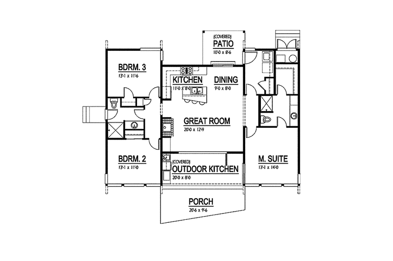 Home Plan - Floor Plan - Main Floor House Plan #569-3 - 3 bed, 2 bath