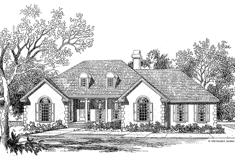 House Blueprint - European Exterior - Front Elevation Plan #929-108