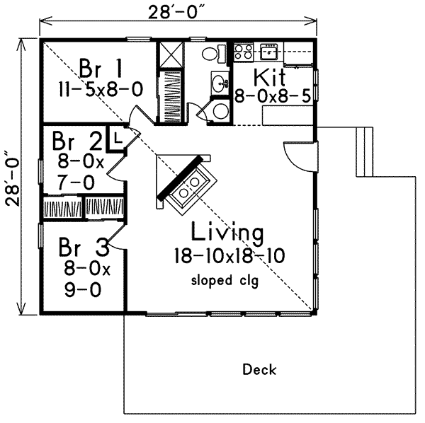 House Plan Design - Contemporary Floor Plan - Main Floor Plan #57-489