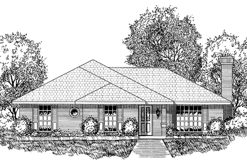 House Plan Design - Traditional Exterior - Front Elevation Plan #40-495