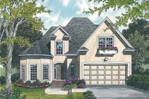 House Blueprint - Exterior - Front Elevation for Traditional House Plan #453-108 - 3 bed, 2.5 bath