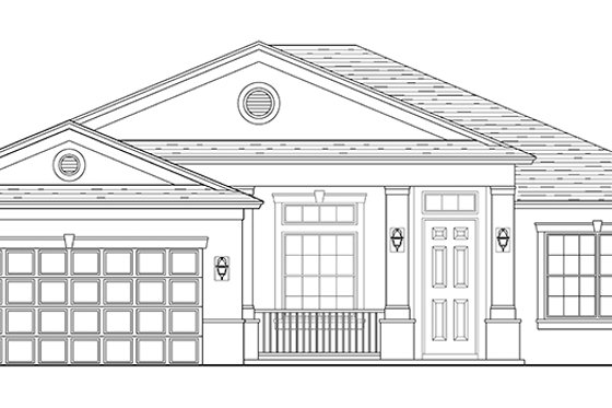 Exterior - Front Elevation 4 for Traditional House Plan #1058-117 - 3 bed, 2 bath