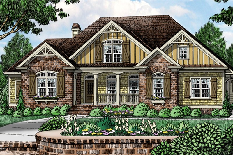 Home Plan - European Exterior - Front Elevation Plan #927-961