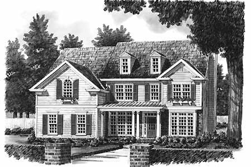 Home Plan - Exterior - Front Elevation 3 for Colonial House Plan #927-953 - 5 bed, 3 bath