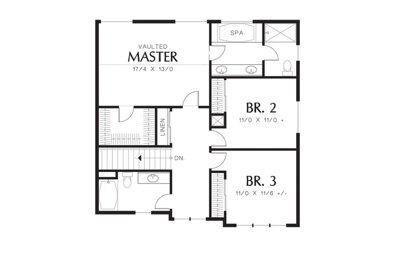 House Plan Design - Floor Plan - Upper Floor for Craftsman House Plan #48-528 - 3 bed, 2.5 bath