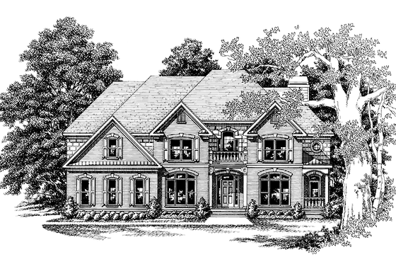 Exterior - Front Elevation 6 for Colonial House Plan #927-191 - 4 bed, 3.5 bath