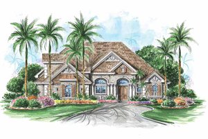 House Blueprint - Colonial Exterior - Front Elevation Plan #1017-106