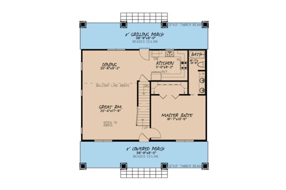 Floor Plan - Main Floor for Country House Plan #923-90 - 3 bed, 2 bath