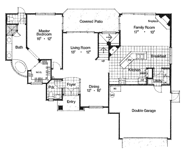 Dream House Plan - Mediterranean Floor Plan - Main Floor Plan #417-776