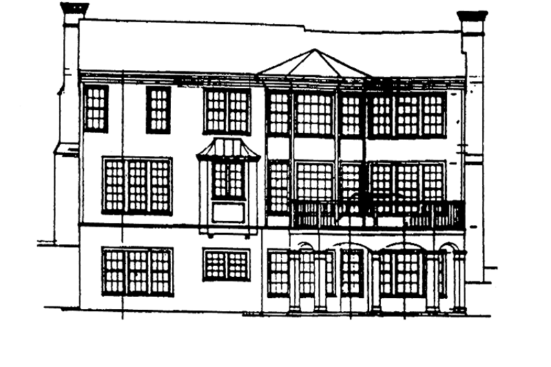 Home Plan - Exterior - Rear Elevation for Colonial House Plan #429-93 - 4 bed, 3.5 bath