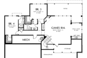 Mediterranean Style House Plan - 4 Beds 4 Baths 3682 Sq/Ft Plan #48-887 