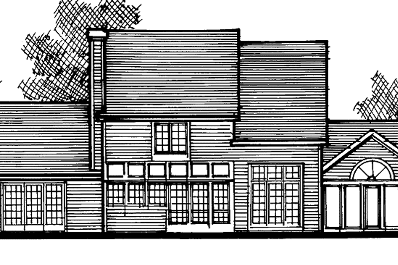 Home Plan - Exterior - Rear Elevation for Traditional House Plan #320-673 - 3 bed, 3 bath