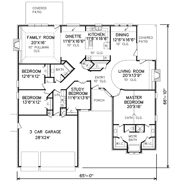Traditional Floor Plan - Main Floor Plan #65-117