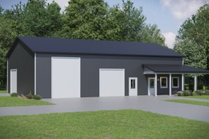 Exterior - Front Elevation 3 for Country House Plan #1089-43, 0 bath