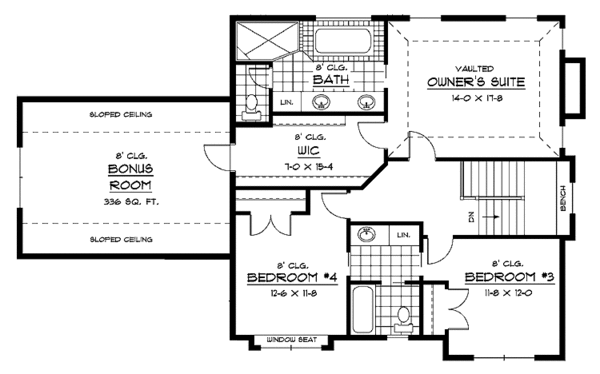 Home Plan - European Floor Plan - Upper Floor Plan #51-632