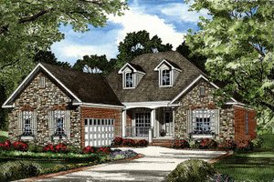 Traditional Exterior - Front Elevation Plan #17-2887