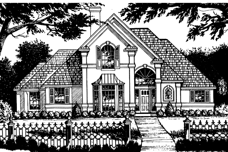 Dream House Plan - Exterior - Front Elevation 3 for Country House Plan #40-475 - 3 bed, 2.5 bath