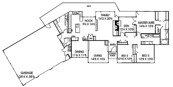 House Plan Design - Contemporary Floor Plan - Main Floor Plan #60-750
