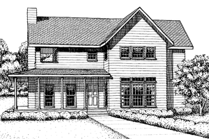 Dream House Plan - Country Exterior - Front Elevation Plan #1051-3