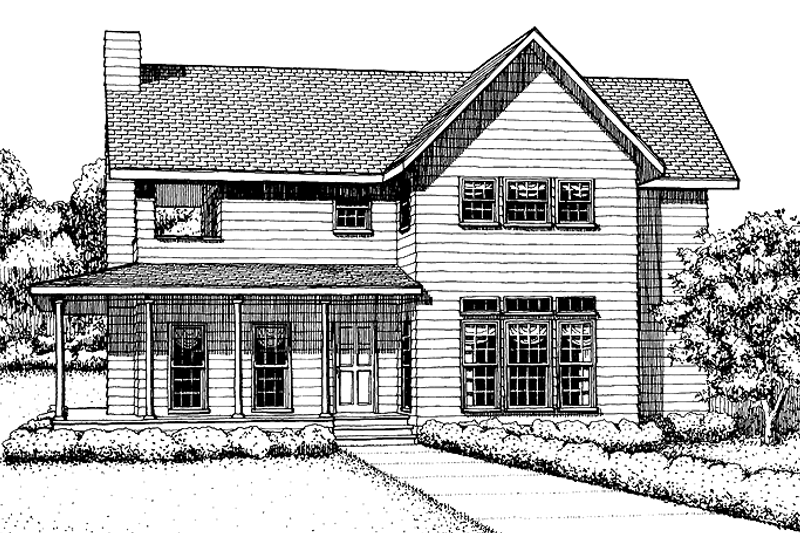 Architectural House Design - Country Exterior - Front Elevation Plan #1051-3