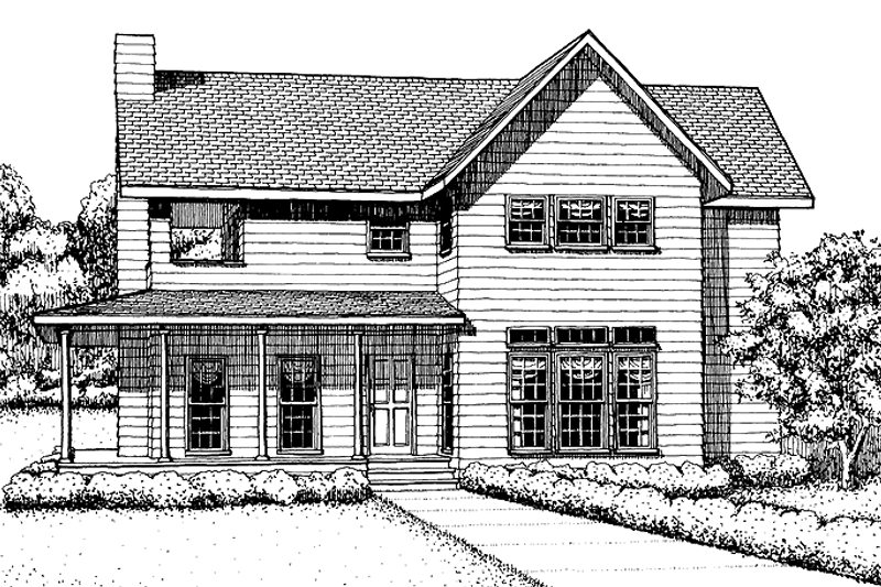 Home Plan - Country Exterior - Front Elevation Plan #1051-3