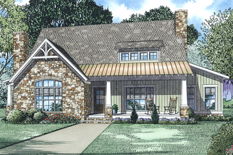 Dream House Plan - Country Exterior - Front Elevation Plan #17-3381