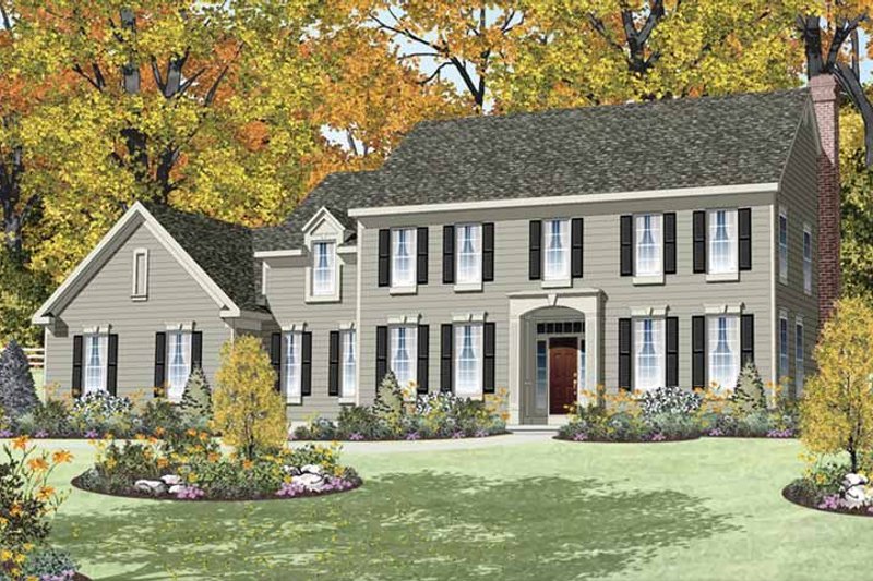 Architectural House Design - Traditional Exterior - Front Elevation Plan #328-455