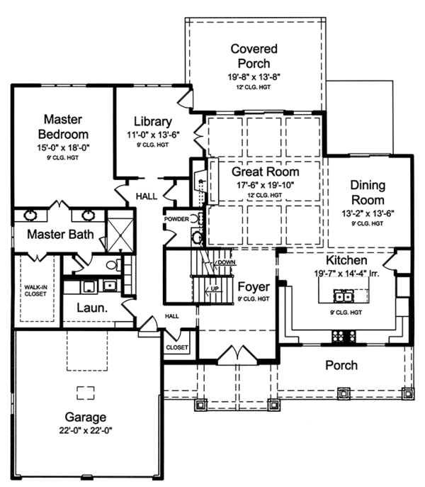 Architectural House Design - Craftsman Floor Plan - Main Floor Plan #46-859