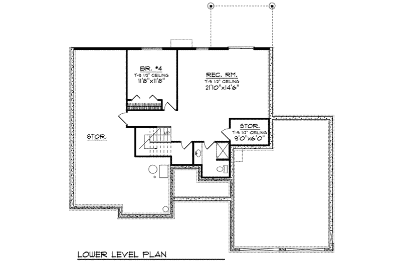 Home Plan - Floor Plan - Lower Floor for European House Plan #70-778 - 4 bed, 3 bath