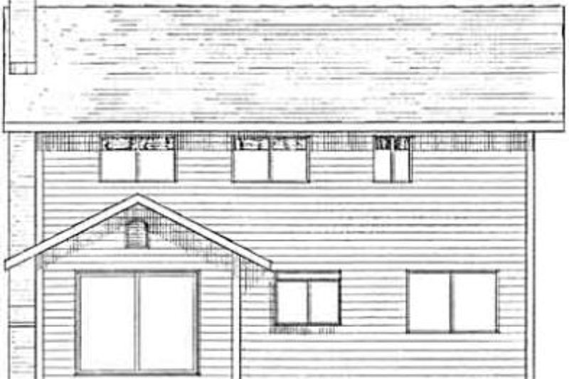 House Blueprint - Exterior - Rear Elevation for Traditional House Plan #126-113 - 3 bed, 2.5 bath