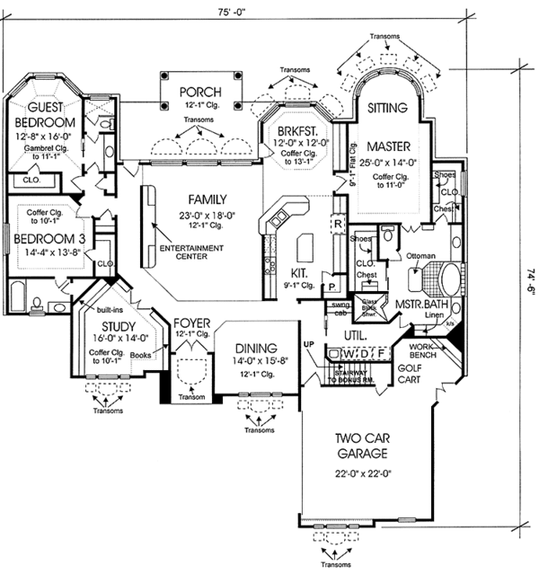 Dream House Plan - Country Floor Plan - Main Floor Plan #974-46