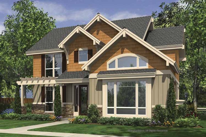 Dream House Plan - Craftsman Exterior - Front Elevation Plan #48-873