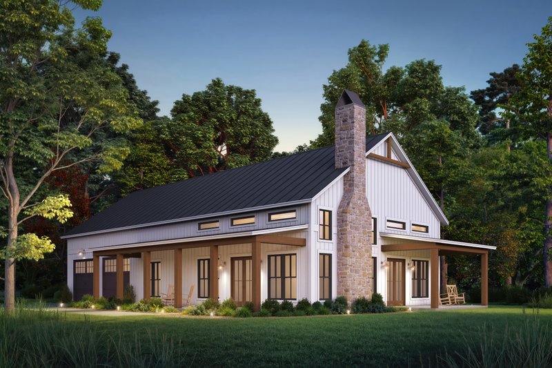 Dream House Plan - Barndominium Exterior - Front Elevation Plan #430-386