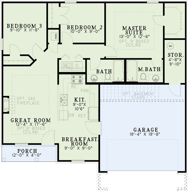 Home Plan - Traditional Floor Plan - Main Floor Plan #17-582