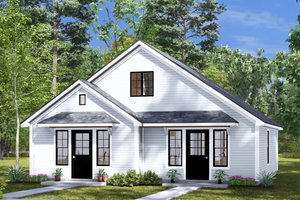 Cottage Exterior - Front Elevation Plan #513-2272