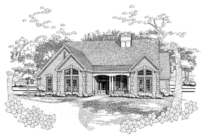 Exterior - Front Elevation 3 for Traditional House Plan #120-196 - 3 bed, 2 bath