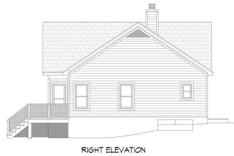 Architectural House Design - Exterior - Other Elevation 1 for Southern House Plan #932-890 - 2 bed, 2 bath