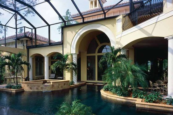 Exterior - Rear Elevation for Mediterranean House Plan #930-34 - 4 bed, 4.5 bath