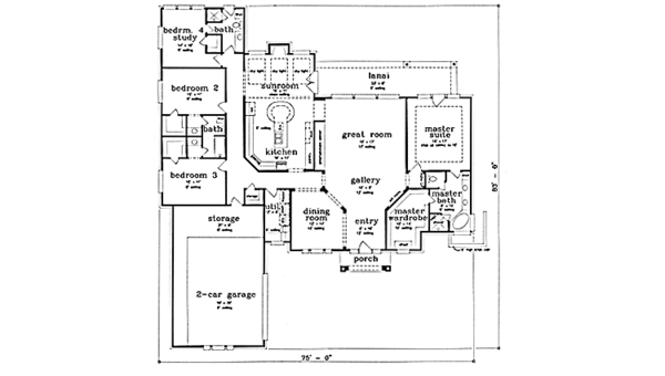 Dream House Plan - Mediterranean Floor Plan - Main Floor Plan #973-4
